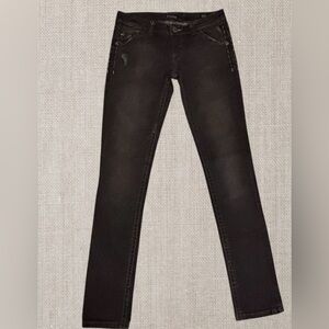 MEK Black Wash Distressed Womens Jeans  SIZE 27/4 Long